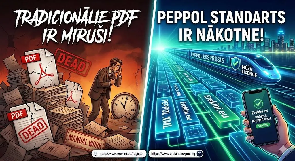 Tradicionālie PDF rēķini ir miruši, un Peppol standarta ignorēšana ir finansiāla pašnāvība