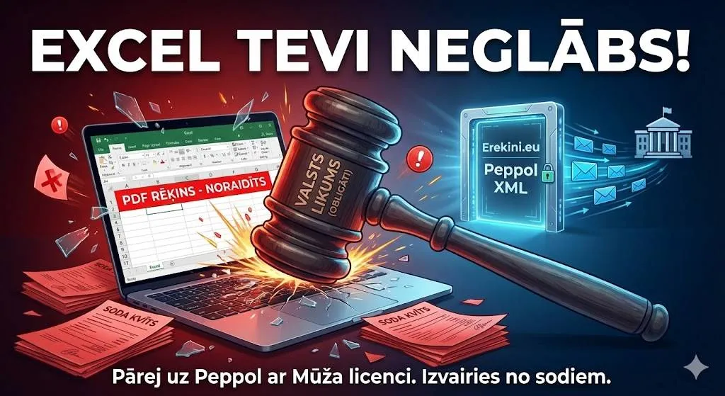 Valsts gatavojas padarīt e-rēķinus obligātus, un jūsu Excel tabula jūs neglābs no soda naudām